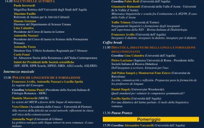 Convegno Politiche e problematiche linguistiche nella formazione degli insegnanti