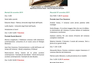 Seminario Un’invenzione romanza: il romanzo e le sue trasformazioni nelle letterature medievali e moderne