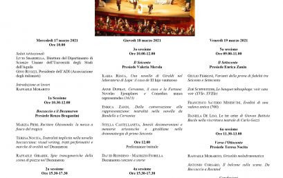 Convegno Novella e teatro: dal Decameron al XVII secolo