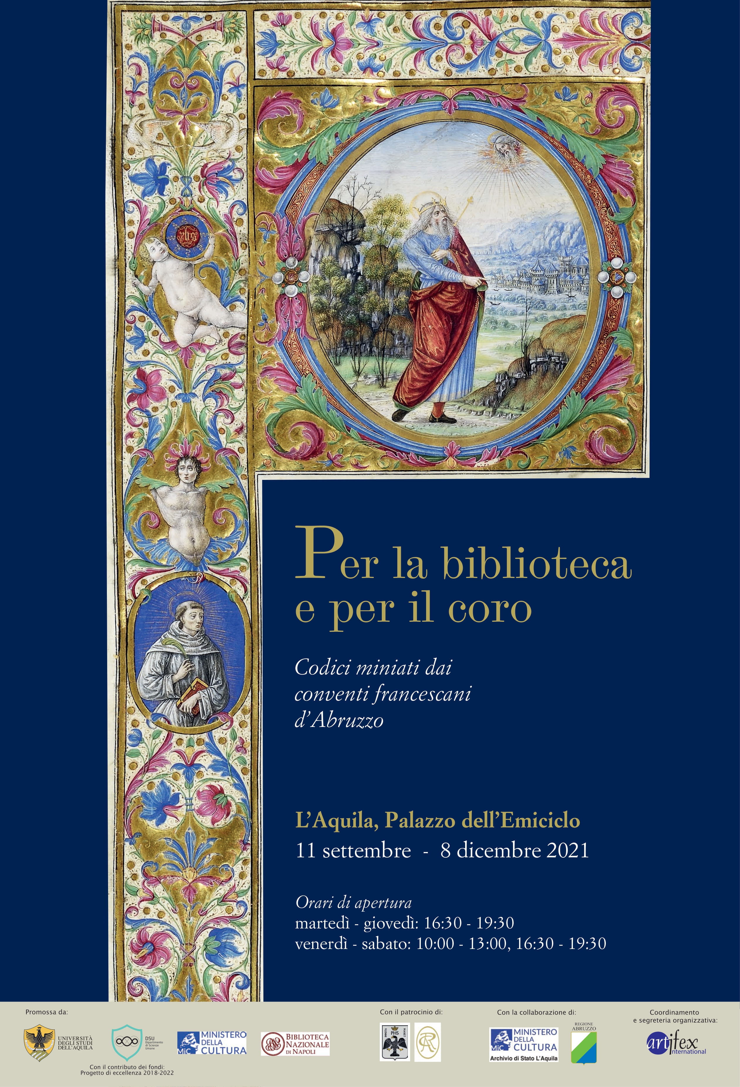 Per la biblioteca ed il coro – Codici miniati dai conventi Francescani d’Abruzzo