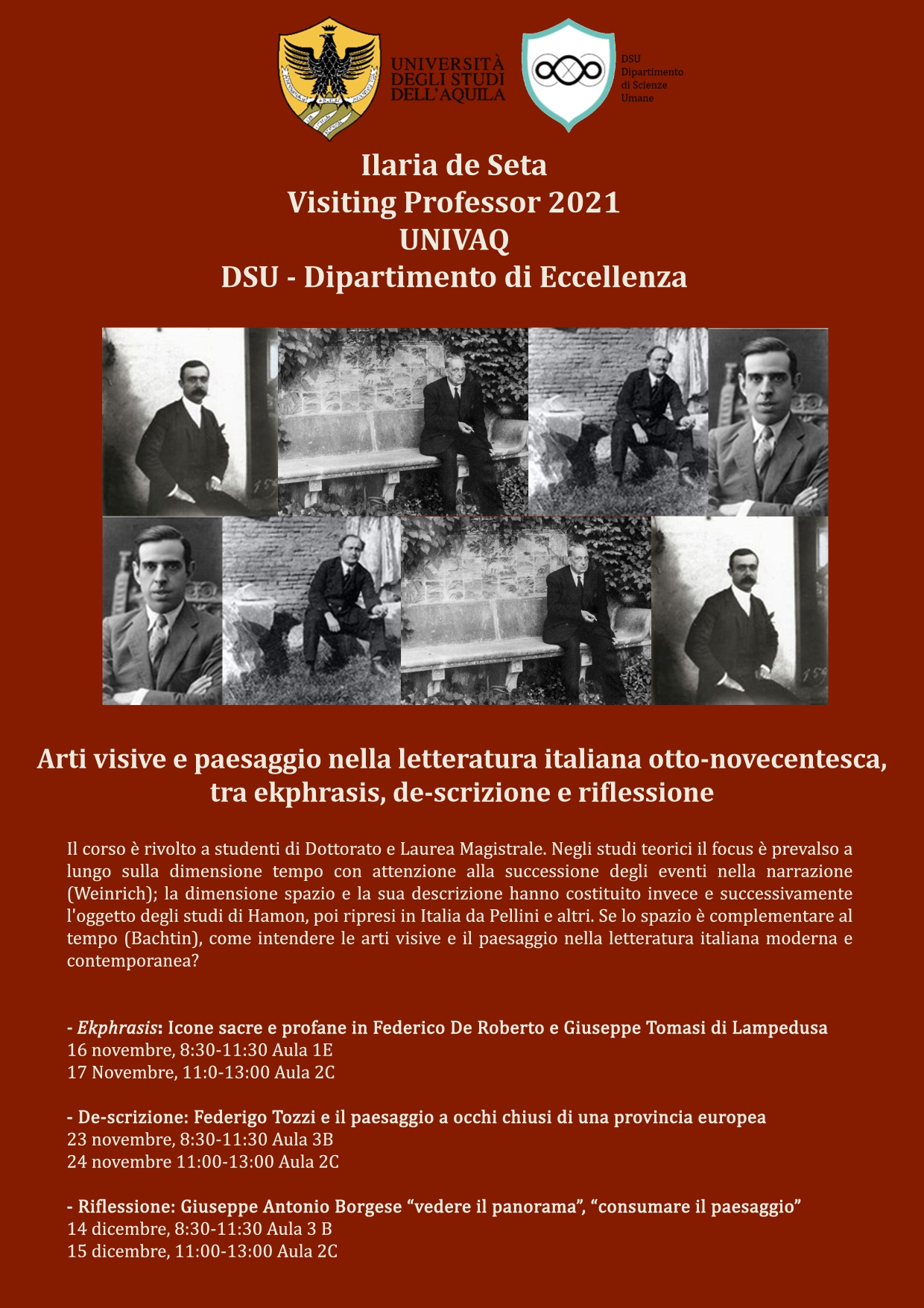 Arti visive e paesaggio nella letteratura italiana otto-novecentesca, tra ekphrasis, de-scrizione e riflessione