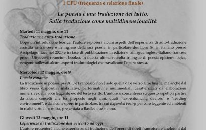 Ciclo di lezioni “La poesia è una traduzione del tutto. Sulla traduzione come multidimensionalità”
